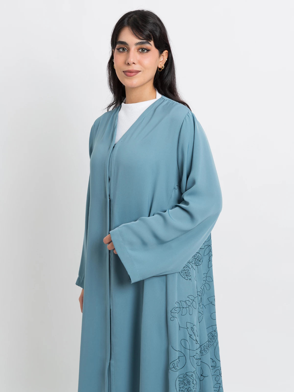 Blue Tangled Leafs Closed Princess Abaya